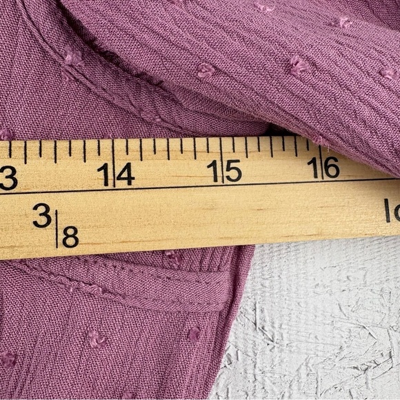 Rewind Lavender Button-Front Peplum Blouse Cottagecore Flowy Sleeves Small Boho - Picture 8 of 11